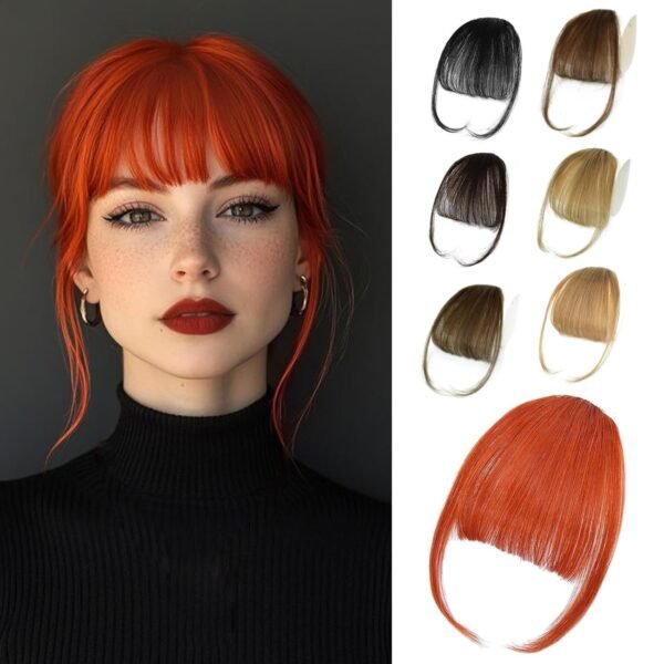 【1004】Synthetic Hair Bangs Clip in Extensions for Women,Glueless Wigs